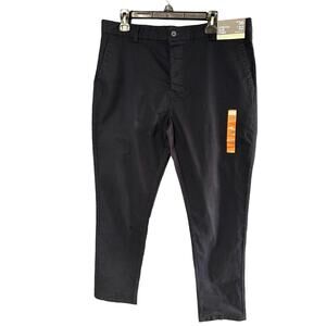 NWT PRIMARK NAVY BLUE MENS STRETCH SLIM CHINO PANTS 36" WAIST X 32" INSEAM